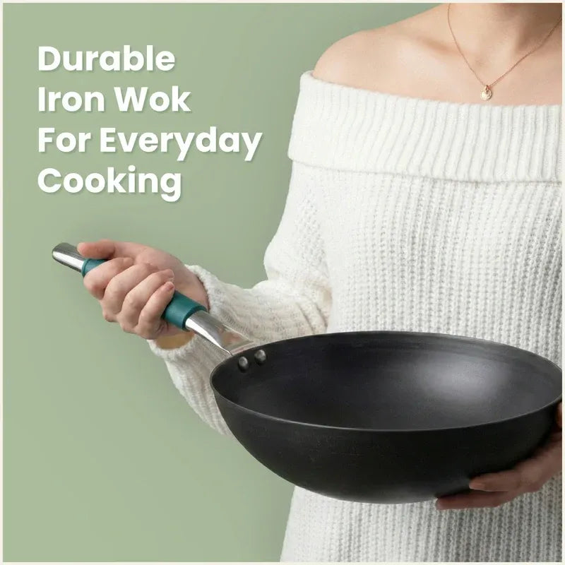 The Indus Valley Iron Wok with Grip