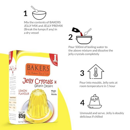 BAKERS Jelly Crystals (Gelatin Dessert) - Lemon