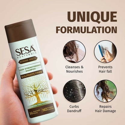 Sesa Strong Roots Sulphate Free Hair Strengthening Shampoo