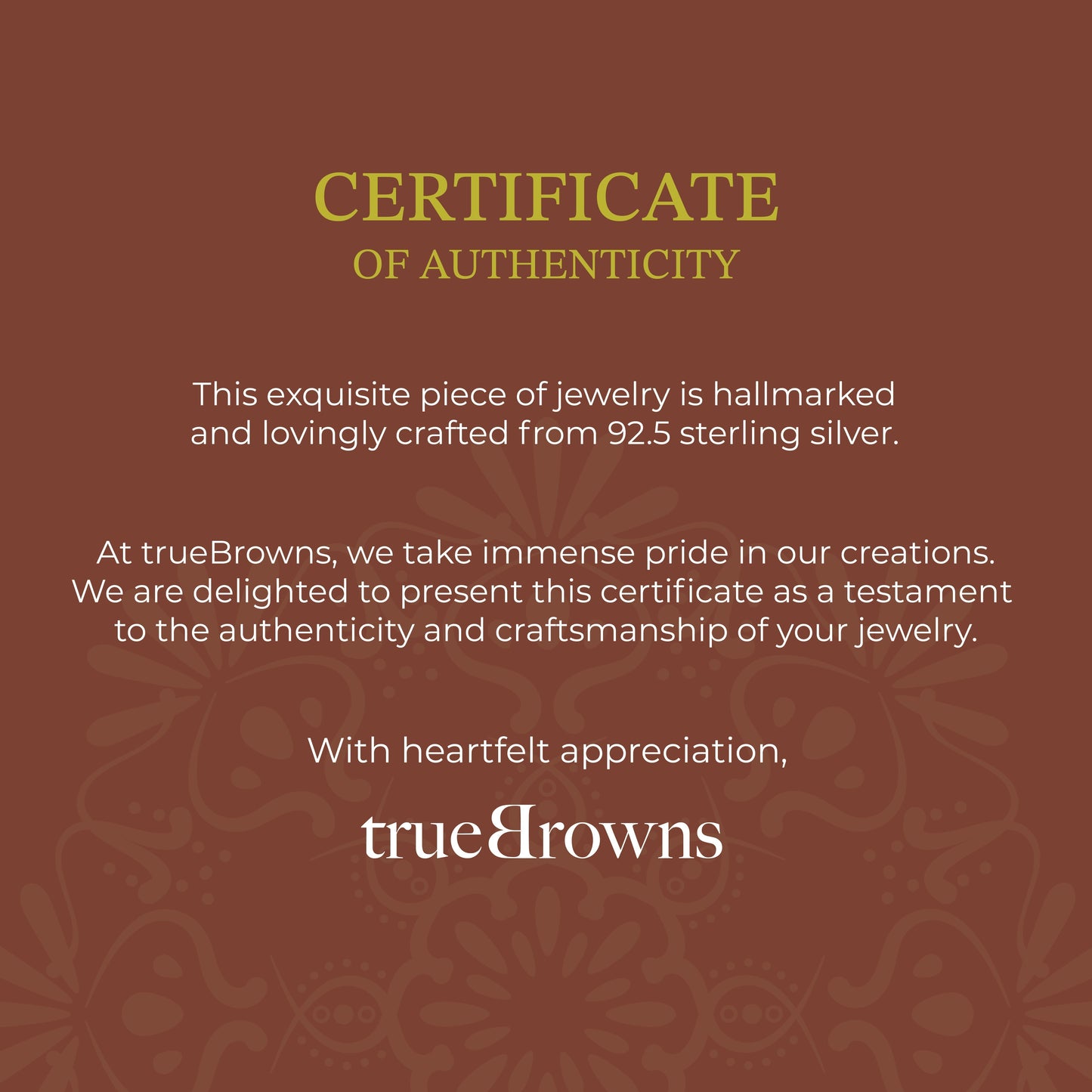 trueBrowns X voylla Sterling Silver Red Gold-Polished Floral Rakhi