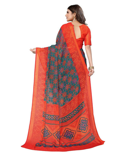 Vamika Rama Green Chiffon Brasso Bollywood Style Woven Saree (DEVINA RAMA)