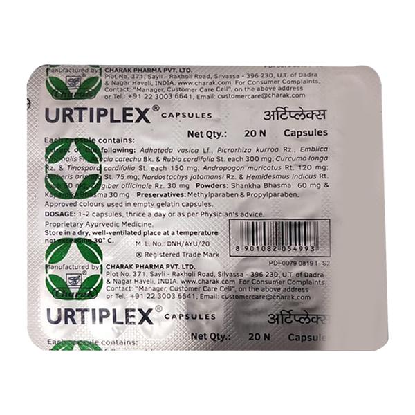 Charak Pharma Urtiplex Capsules - 20 caps