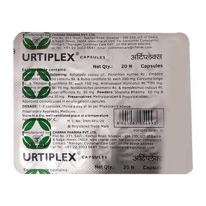 Charak Pharma Urtiplex Capsules - 20 caps