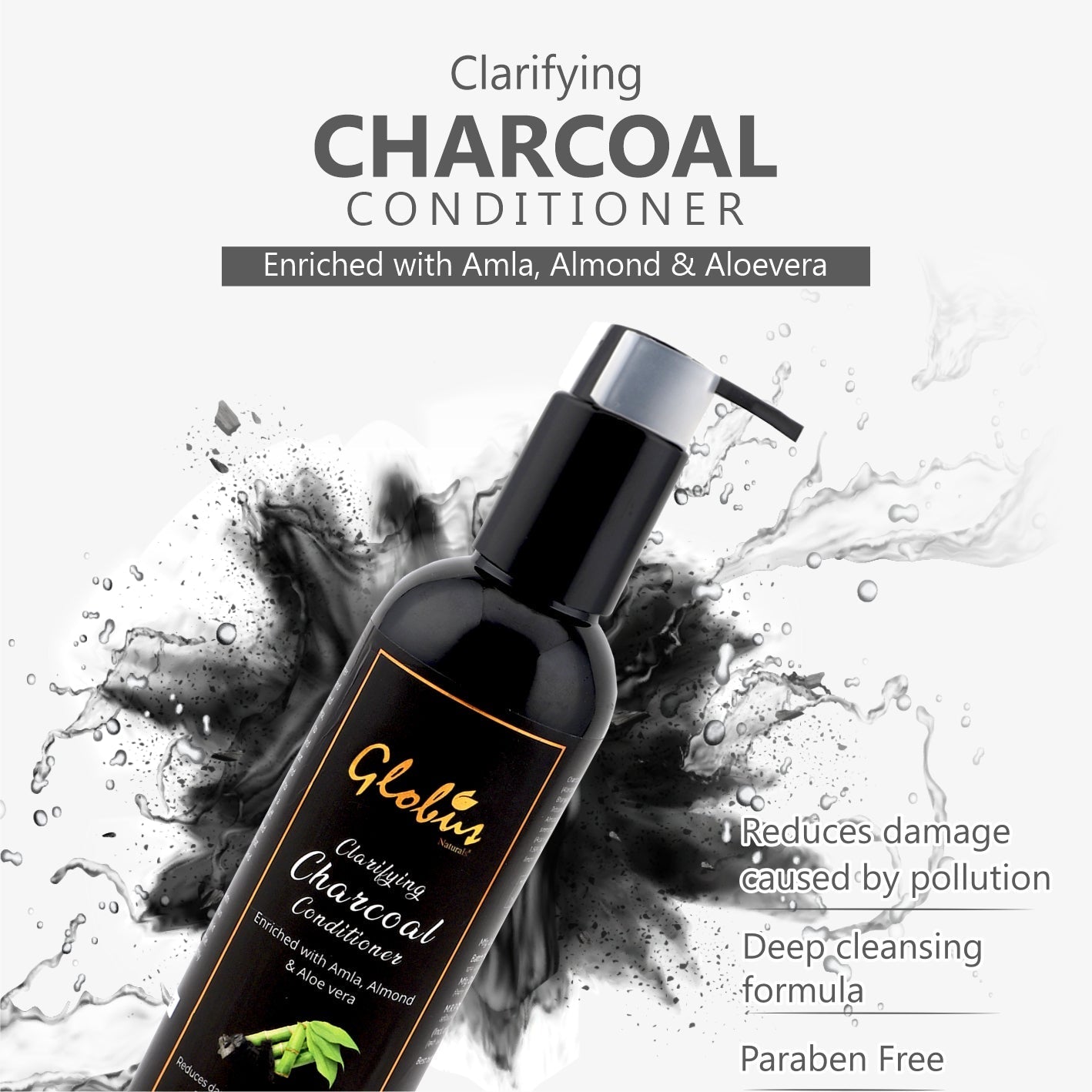 Globus Naturals Clarifying Charcoal Conditioner - 250 ml
