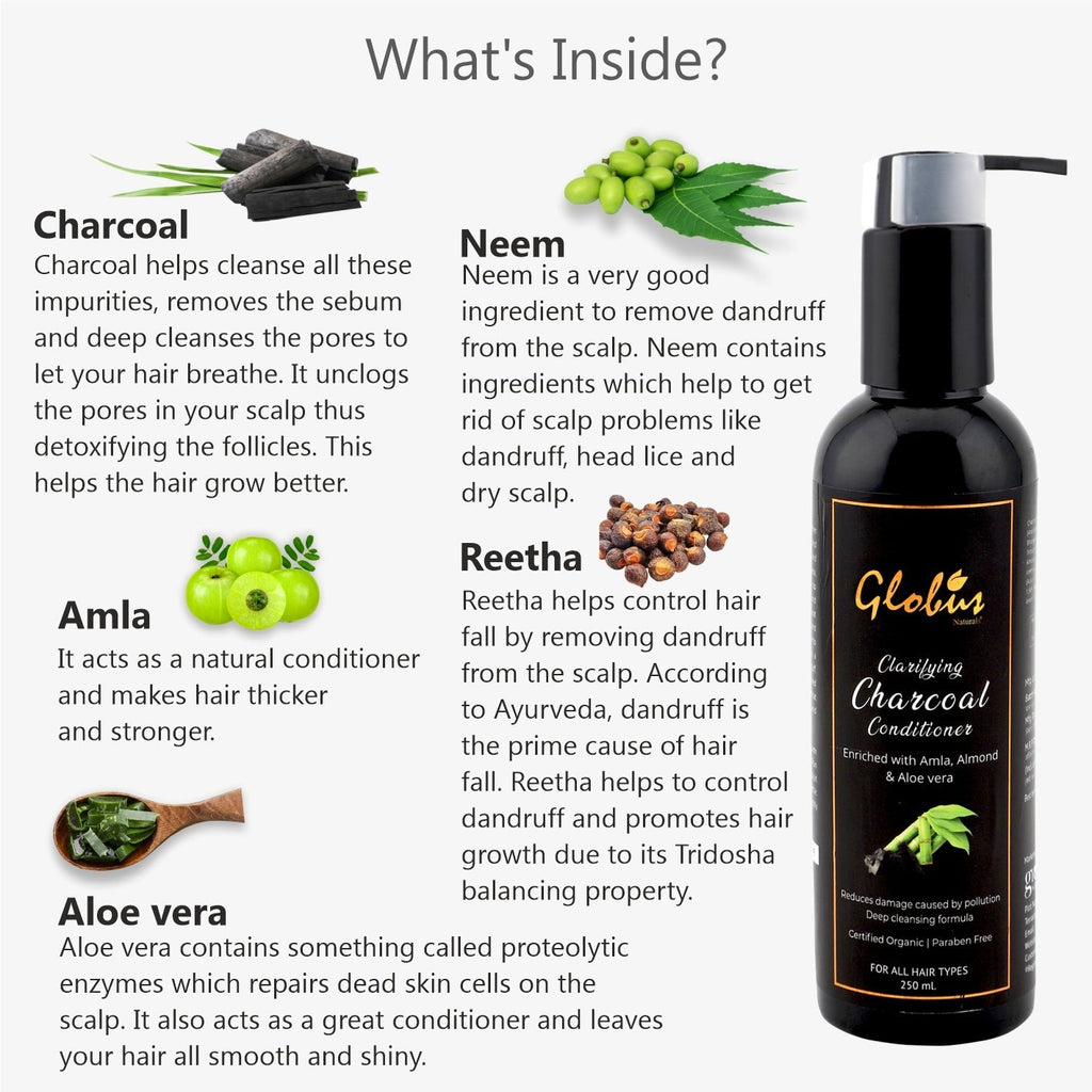Globus Naturals Clarifying Charcoal Conditioner - 250 ml