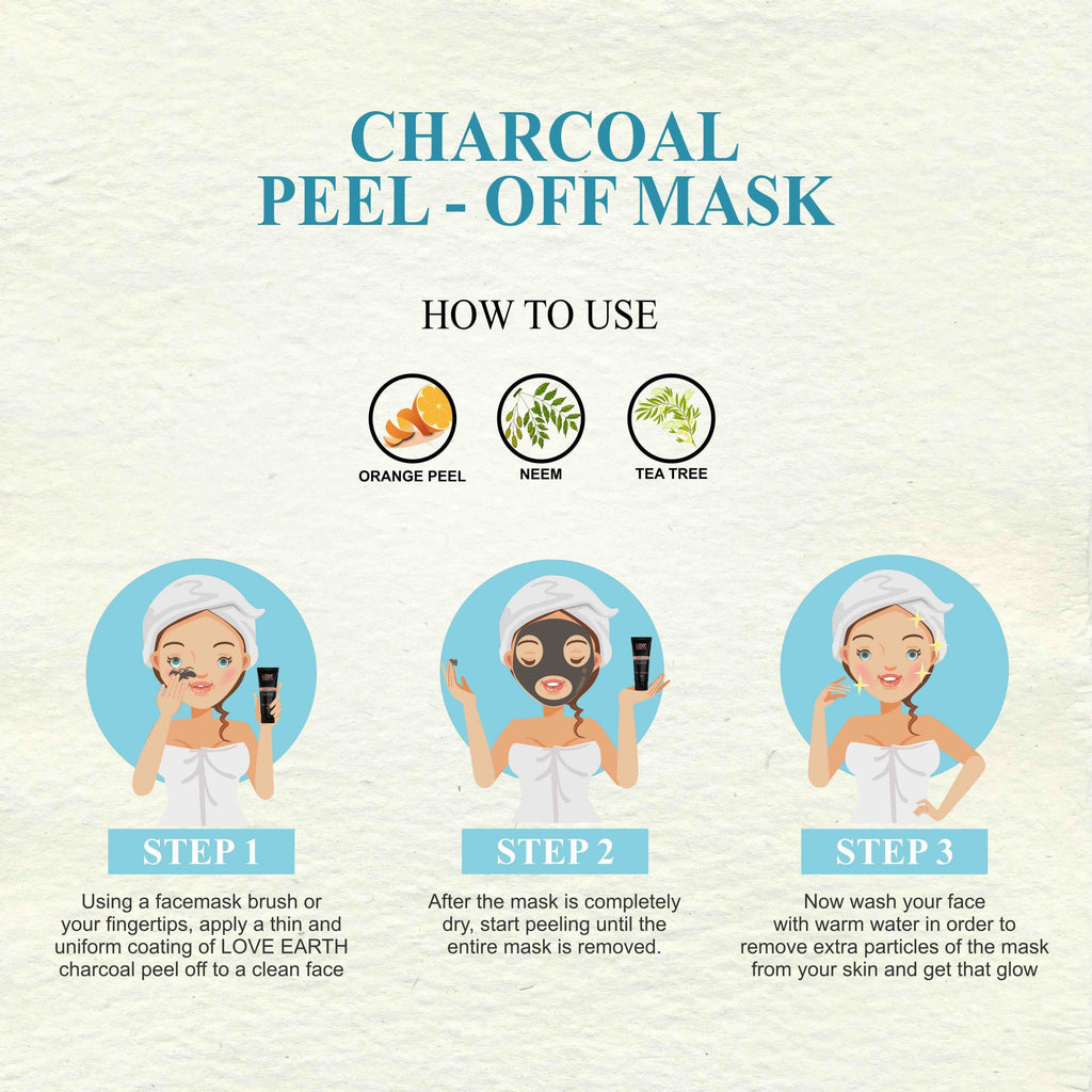Love Earth Charcoal Peel Off Mask - 50 gms