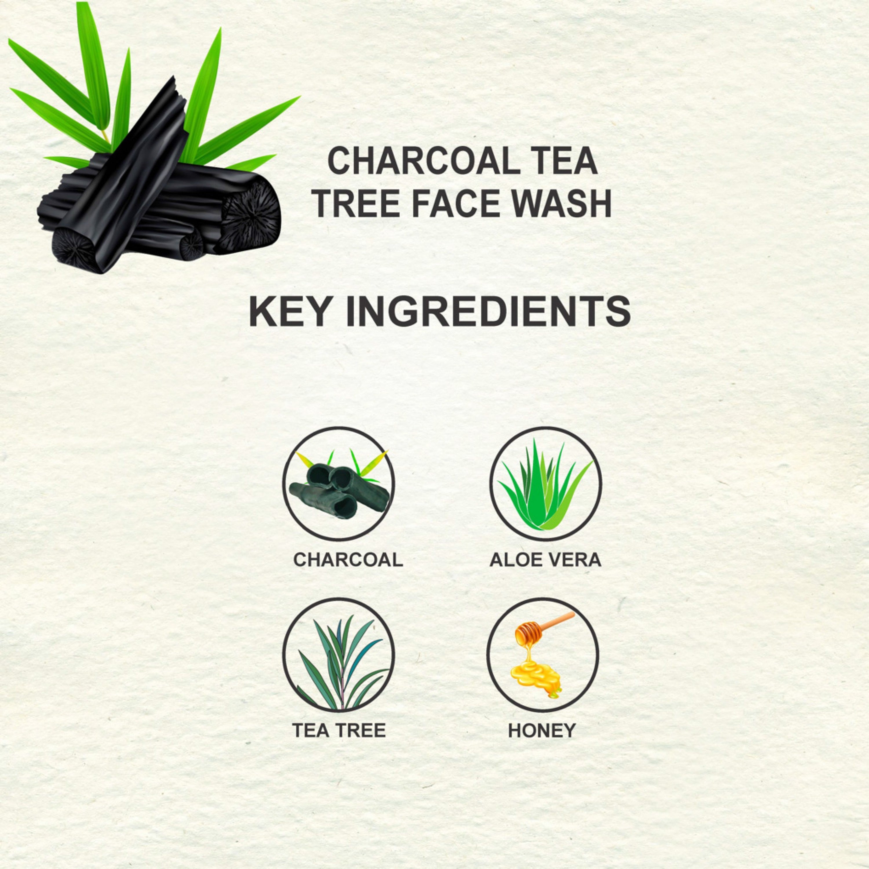 Love Earth Charcoal Tea Tree Face Wash - 100 ml