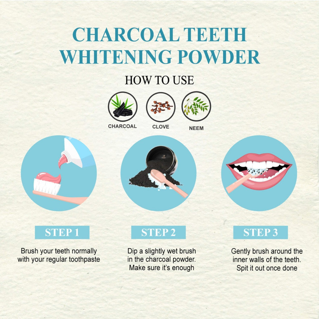 Love Earth Teeth Whitening Charcoal Powder - 50 gms