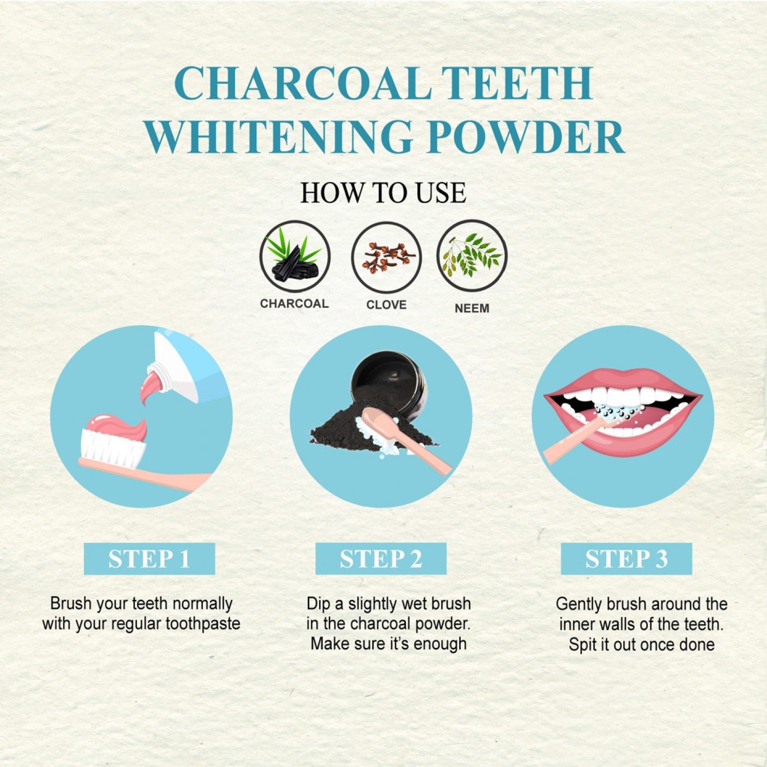 Love Earth Teeth Whitening Charcoal Powder - 50 gms