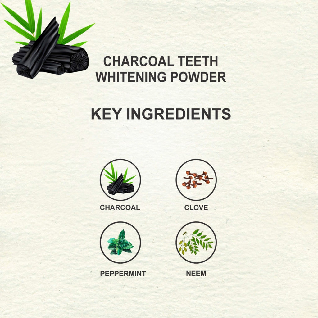 Love Earth Teeth Whitening Charcoal Powder - 50 gms