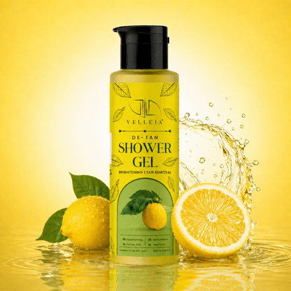 Velleja Brightening De-Tan Body Cleanser with Niacinamide, Vitamin C & Alpha Arbutin