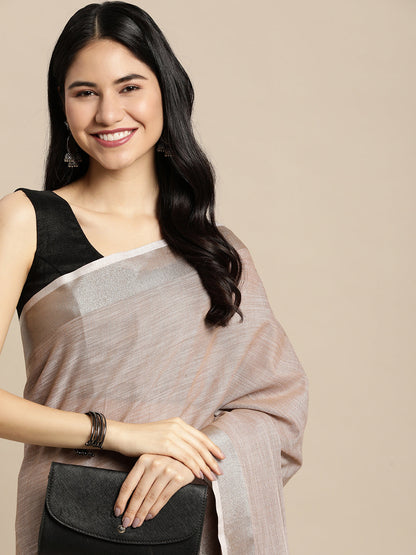 Anaita Chiku Linen Saree With Blouse