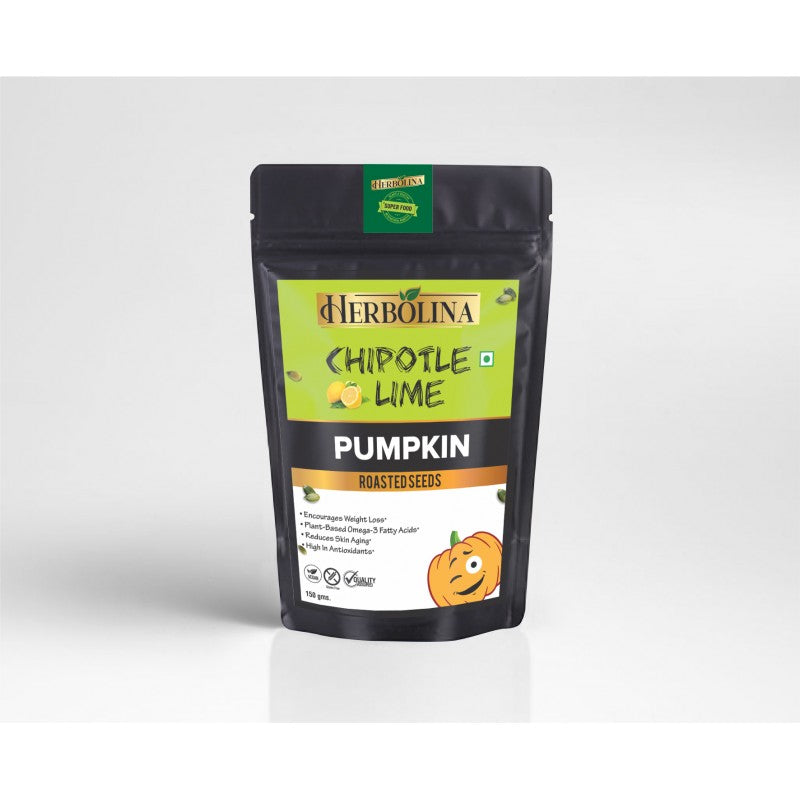 Herbolina Roasted Pumpkin Seeds Chipotle Lime - 150 gms
