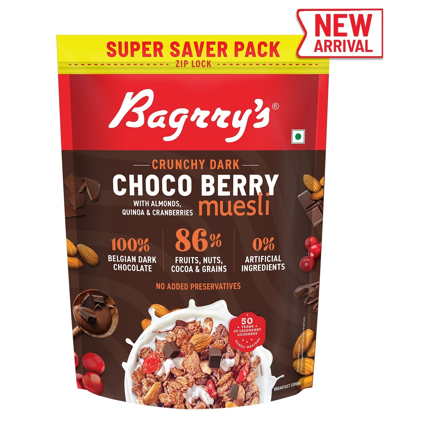 Bagrry's  Crunchy Dark Choco Berry Muesli