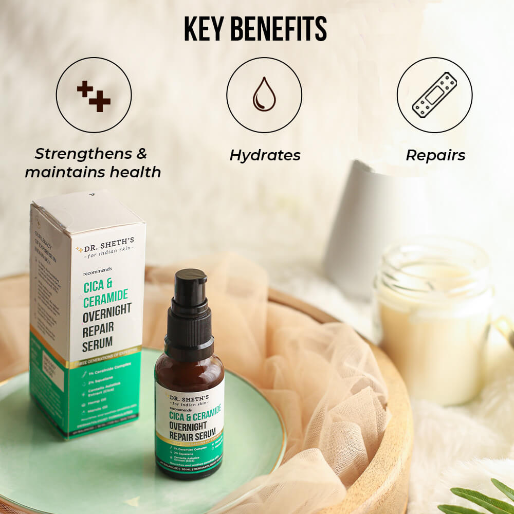 Dr. Sheth's Cica & Ceramide Overnight Repair Serum - 30 ml