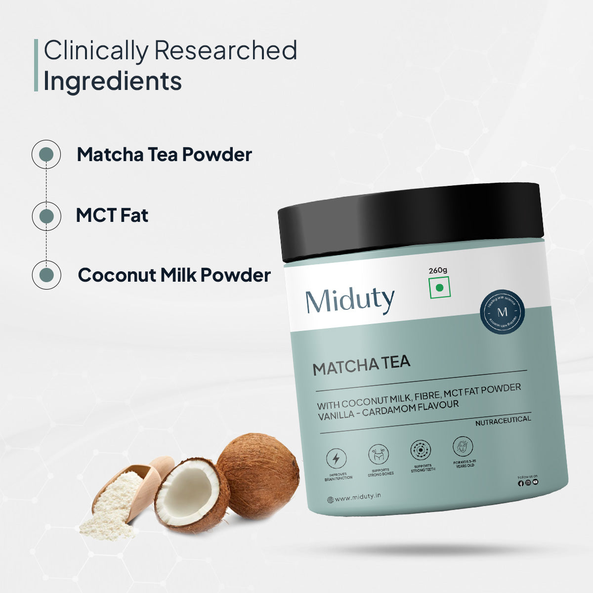 Miduty By Palak Notes Matcha Tea - 260 gms
