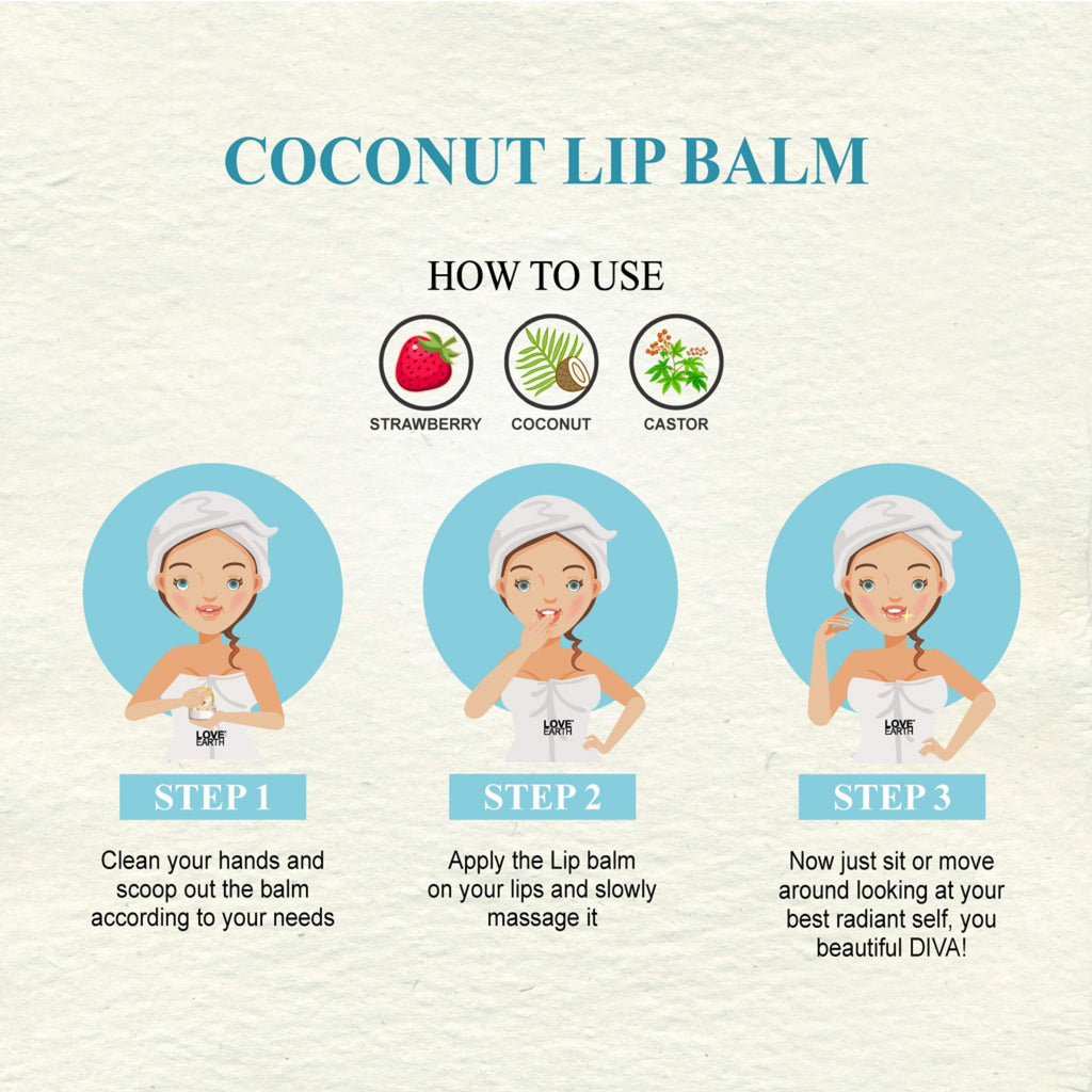 Love Earth Organic Coconut Lip Balm - 10 gms