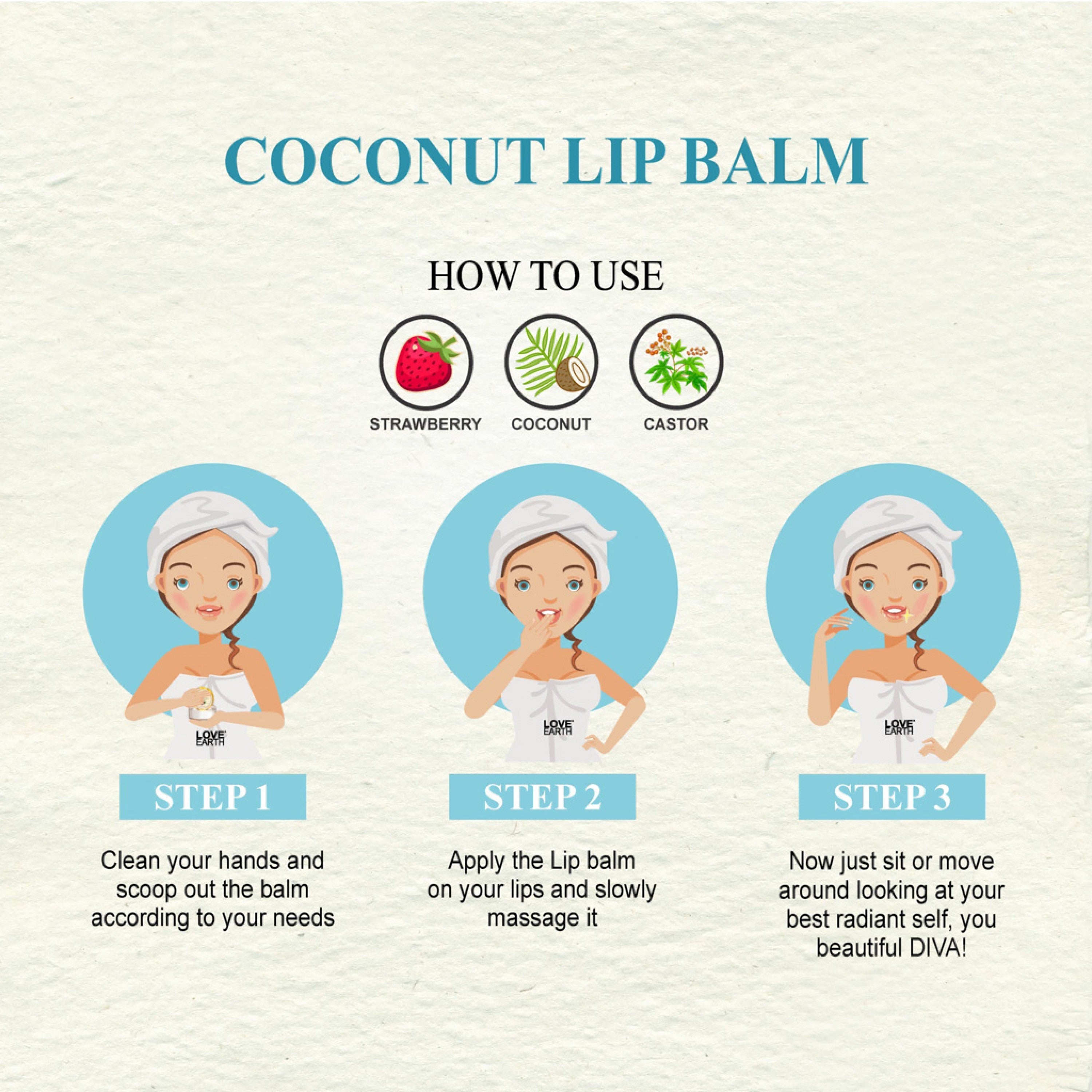 Love Earth Organic Coconut Lip Balm - 10 gms