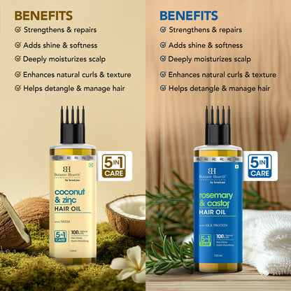 Botanic Hearth Coconut Zinc & Rosemary Castor - Hair Oil
