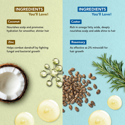 Botanic Hearth Coconut Zinc & Rosemary Castor - Hair Oil