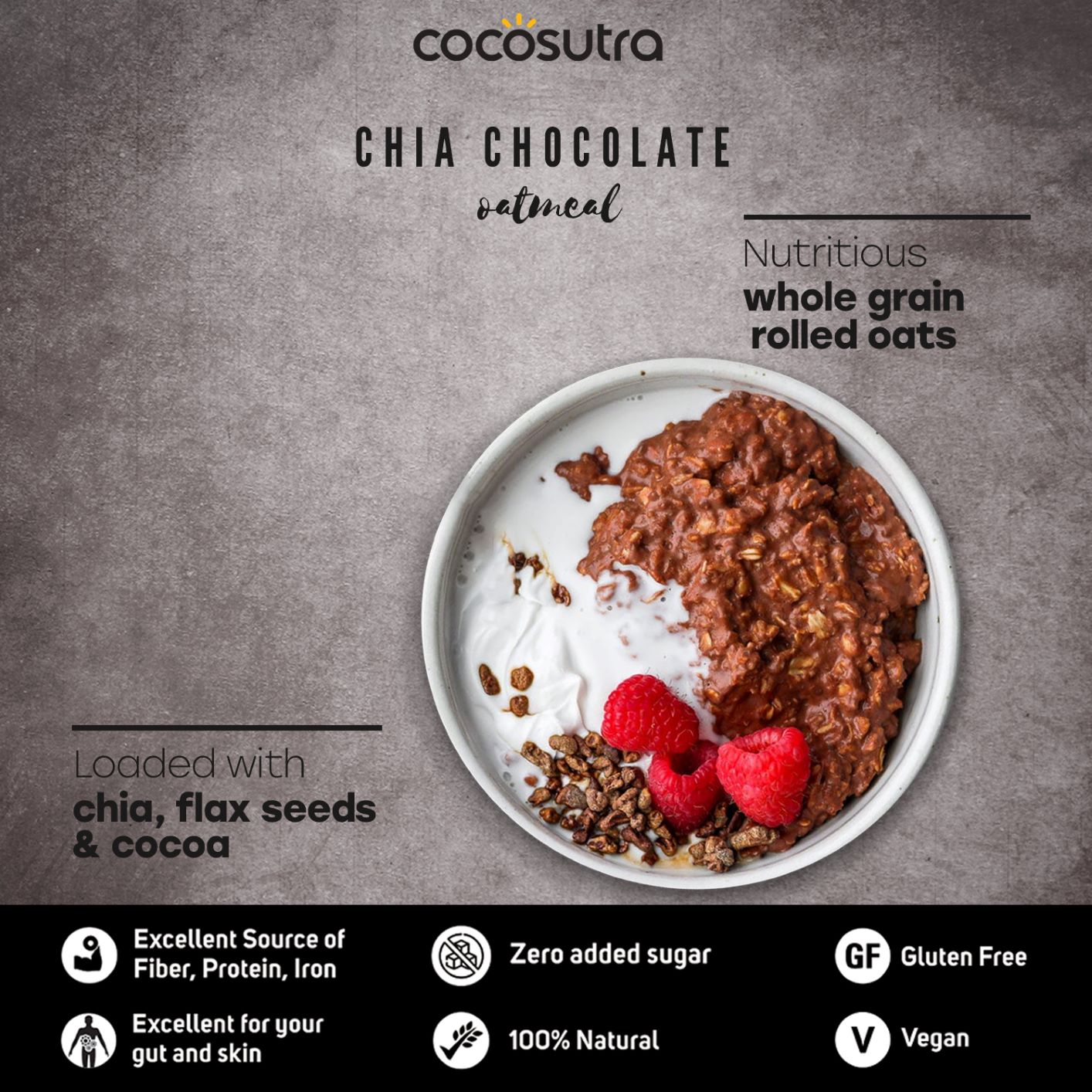 Cocosutra Oatmeal Combo Zero Sugar - 300 g Each