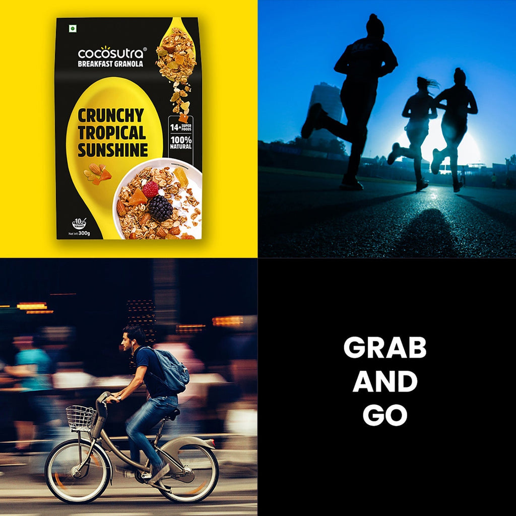 Cocosutra Crunchy Tropical Sunshine Breakfast Granola - 300 gms