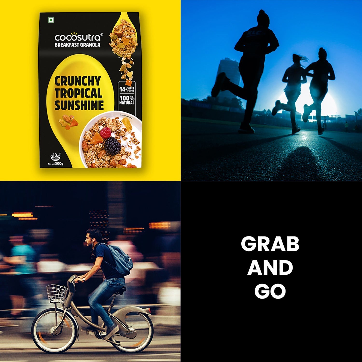 Cocosutra Crunchy Tropical Sunshine Breakfast Granola - 300 gms