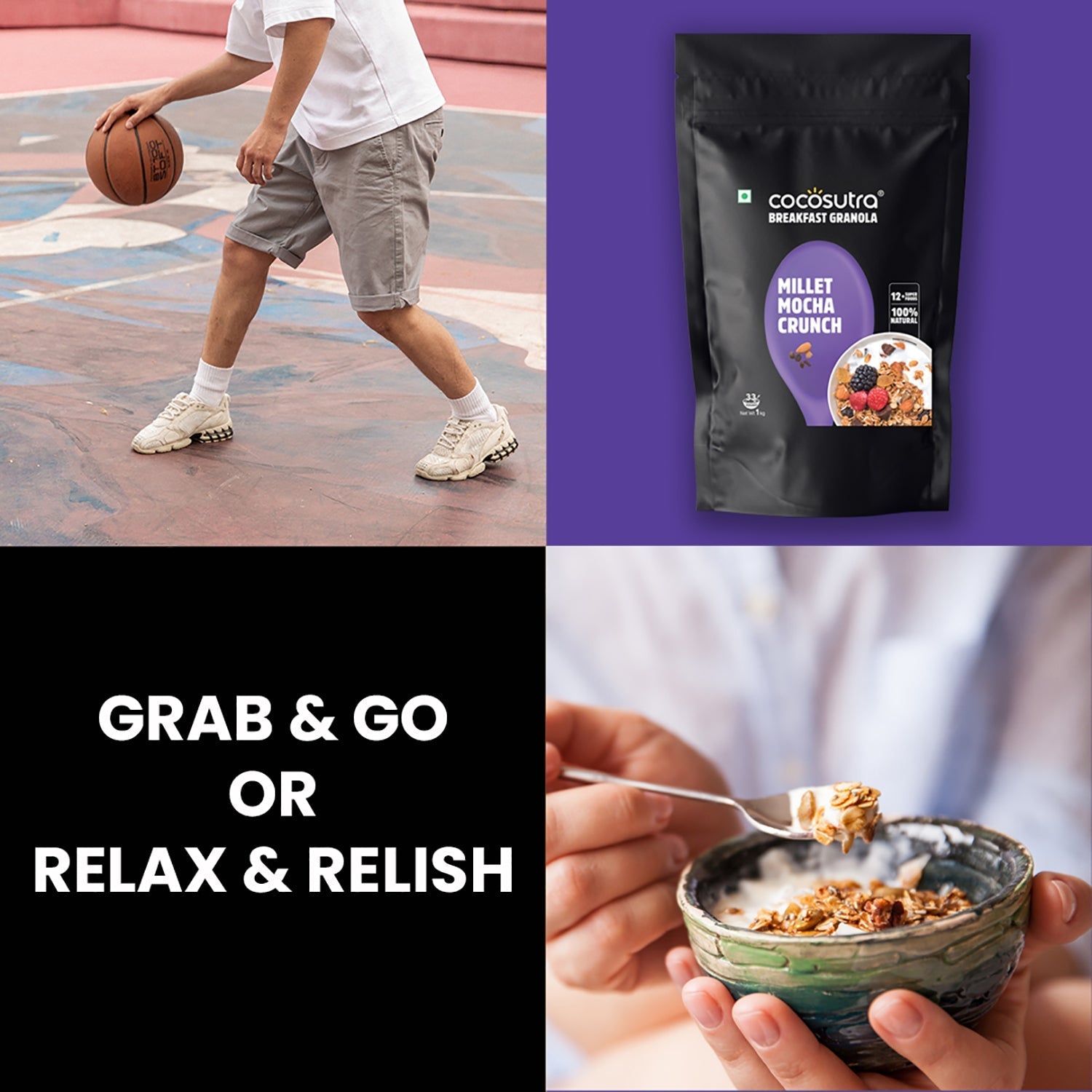Cocosutra Millet Mocha Crunch Breakfast Granola - 1 Kg