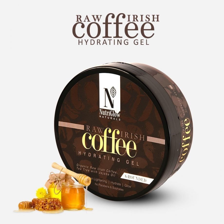 NutriGlow NATURAL'S Coffee Hydrating Gel Organic Raw Irish Coffee With Tea Tree With Jojoba Oil - 200 gms