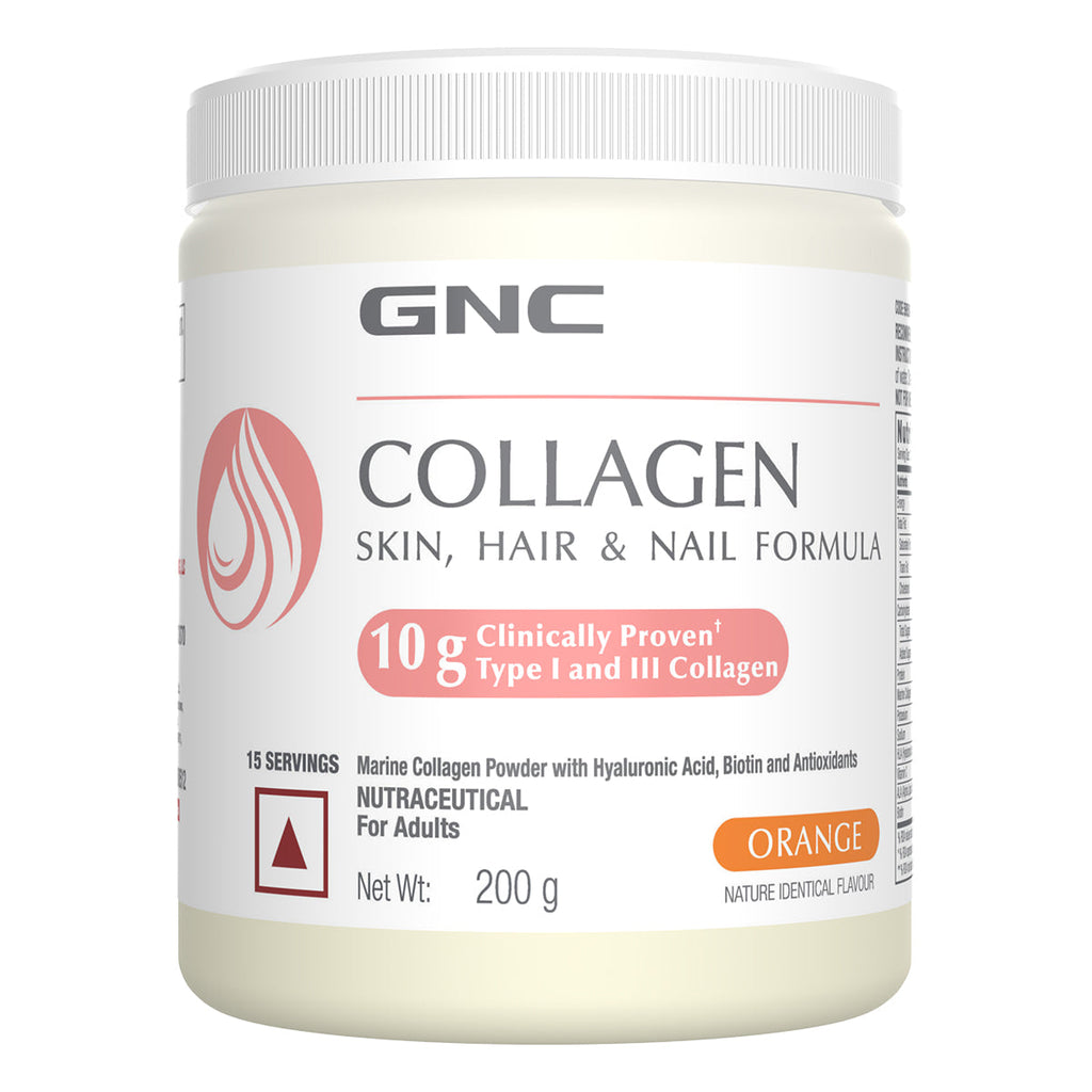 GNC Marine Collagen Powder Reduces Fine Lines & Wrinkles For Youthful Skin - 200 gms