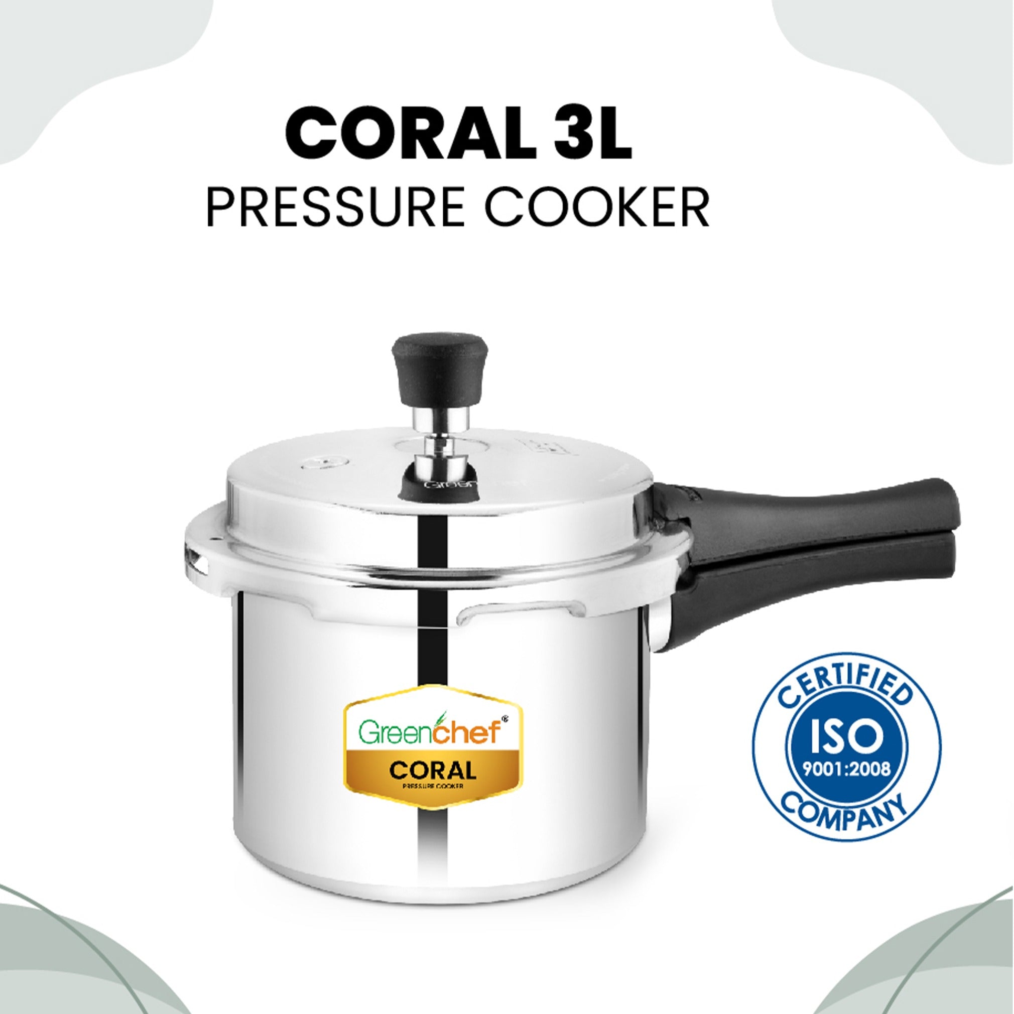 Greenchef Coral Aluminium Outer Lid Induction Bottom Pressure Cooker