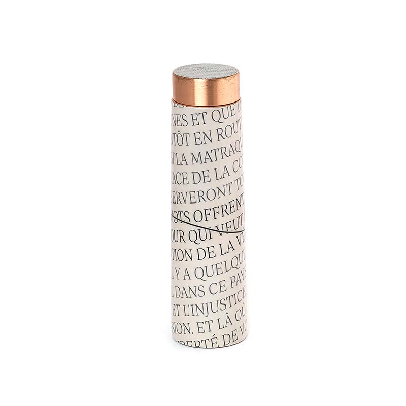 French Vocabulary-Inspired Copper Designer Bottle