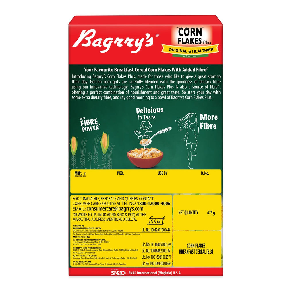 Bagrry's Corn Flakes Plus - Original and Healthier