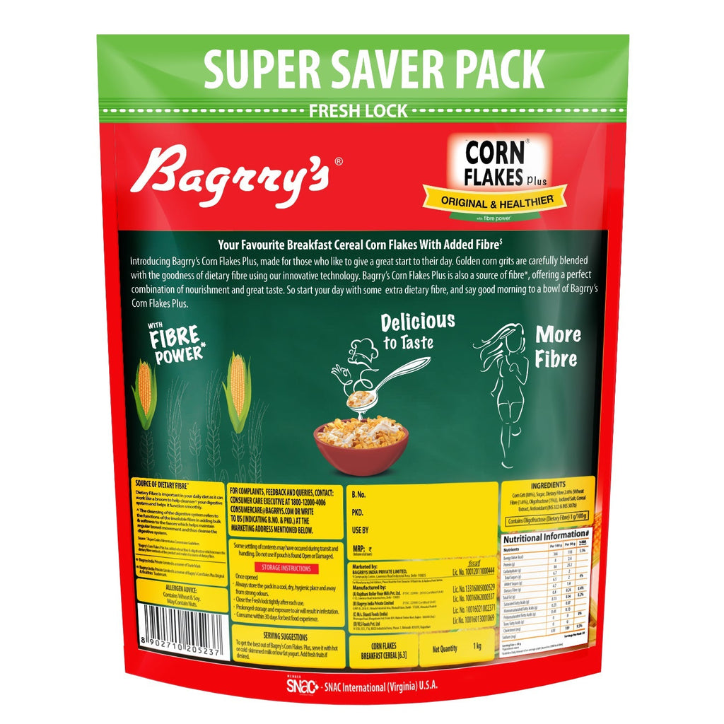 Bagrry's Corn Flakes Plus - Original and Healthier