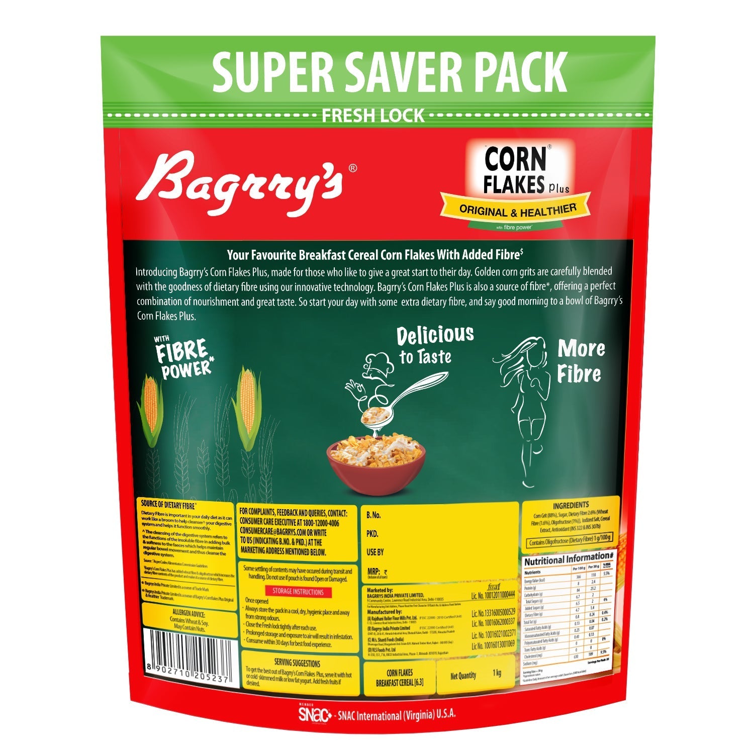 Bagrry's Corn Flakes Plus - Original and Healthier