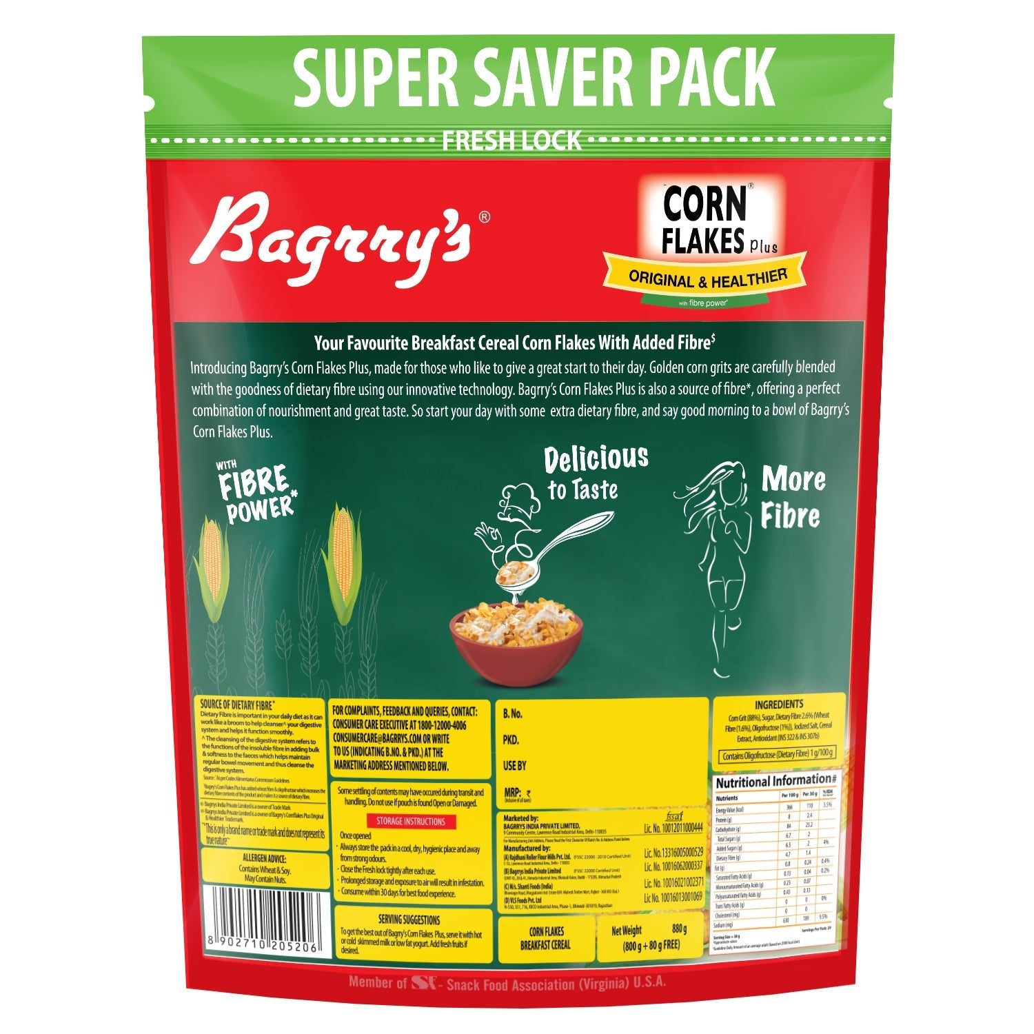 Bagrry's Corn Flakes Plus - Original and Healthier