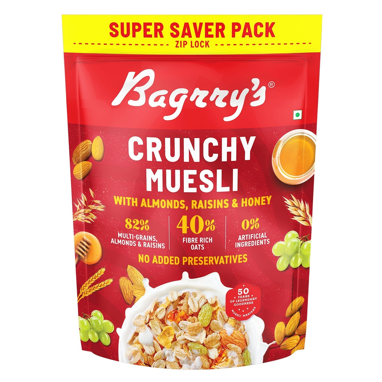 Bagrry's  Crunchy Muesli - Almonds, Raisins & Honey