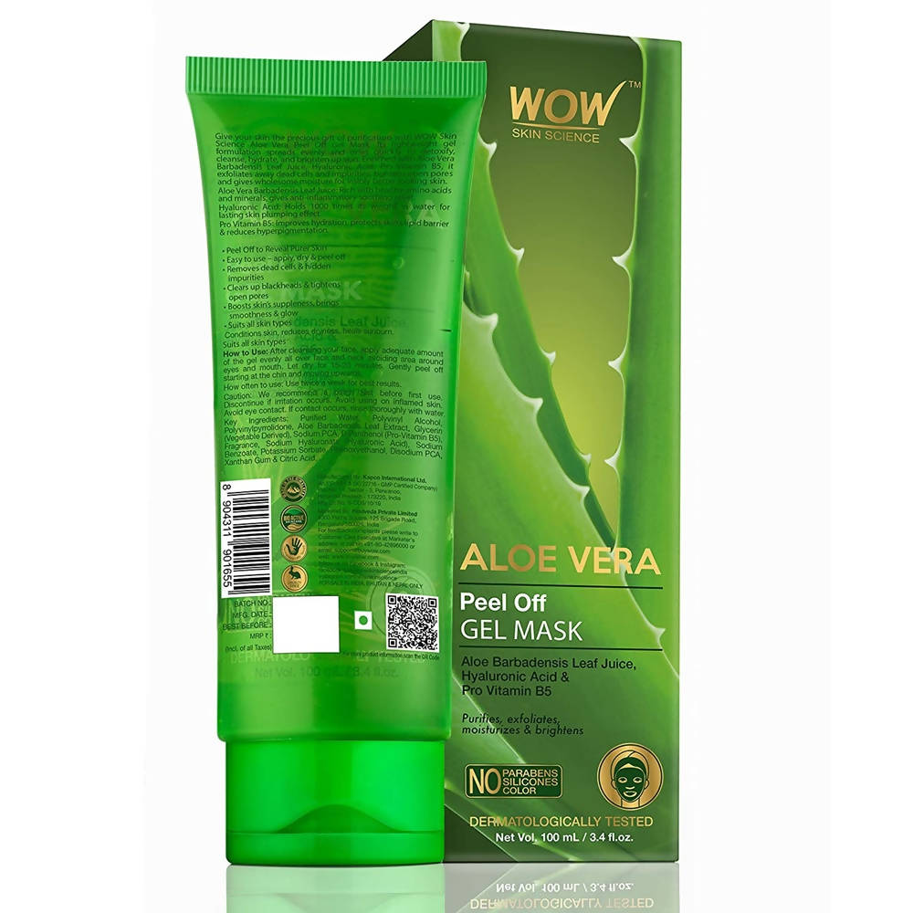 Wow Skin Science Aloe Vera Peel Off Gel Mask - 100 ml
