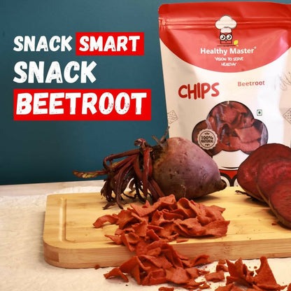 Healthy Master Light & Crispy Beetroot Chips | Crunchy Snack
