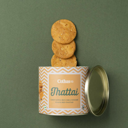 Cothas Thattai | Crispy Rice Flour Snack with Black Gram