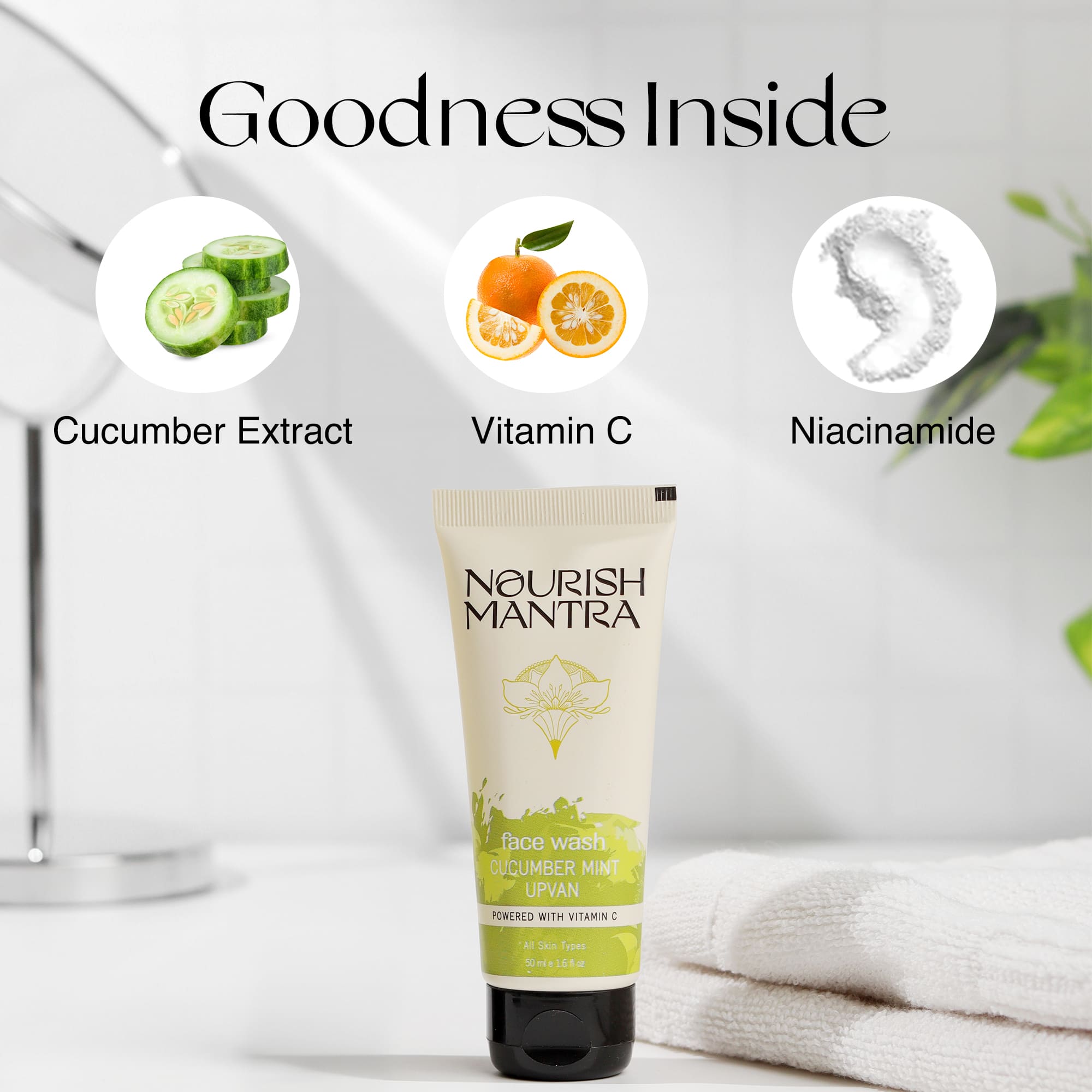 Nourish Mantra Cucumber Mint Face Wash - 50 ml