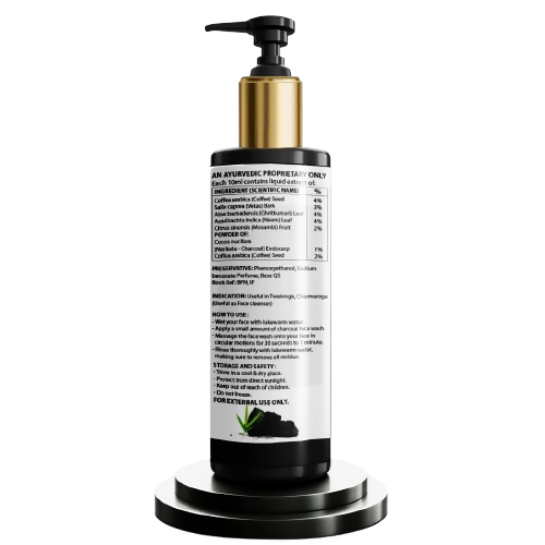 Zenius Activated Charcoal Face Wash for Cleanse Face Dirt and Improve Skin