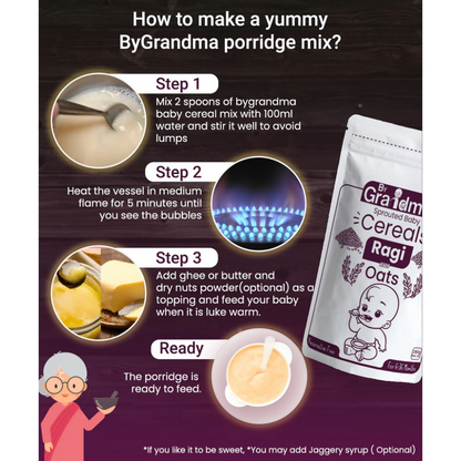 By Grandma Sprouted Cereal Mix - Ragi and Oats