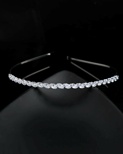 VOJ Silver Plated AD Studded Hairband