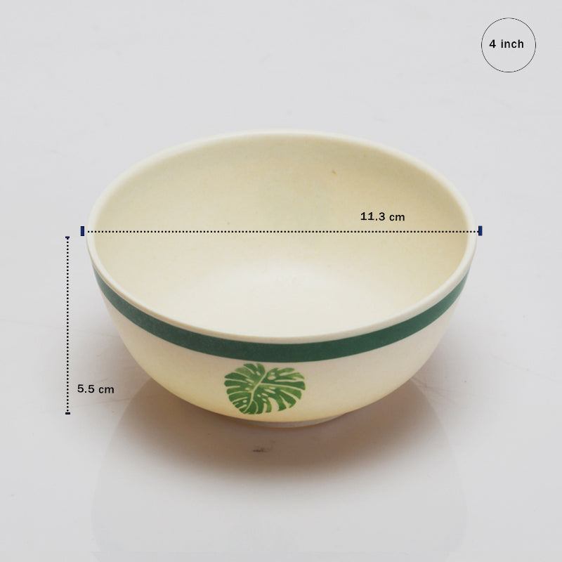 Bamboo Fibre Dinner Sets  | Set of 12 | Leaf Design, Wooden Design, Stonewash, Cement