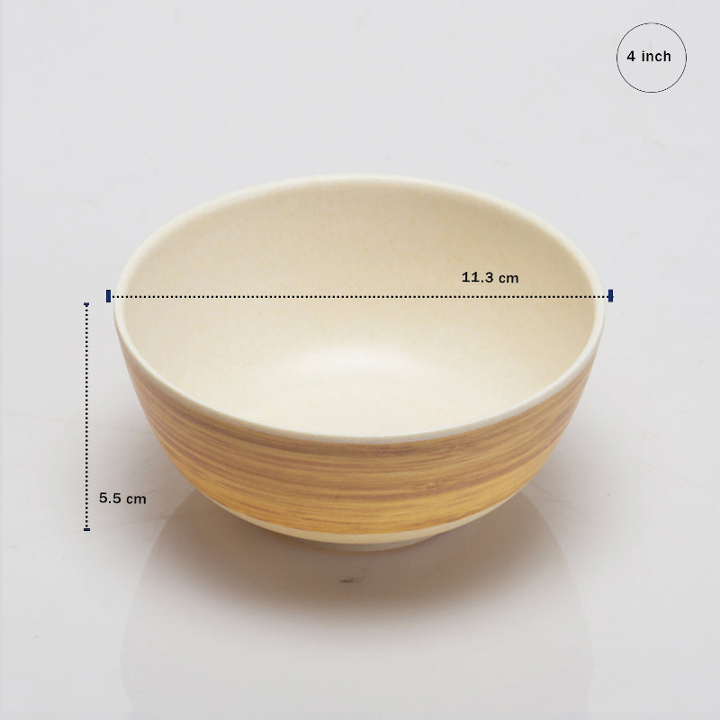 Bamboo Fibre Dinner Sets  | Set of 12 | Leaf Design, Wooden Design, Stonewash, Cement