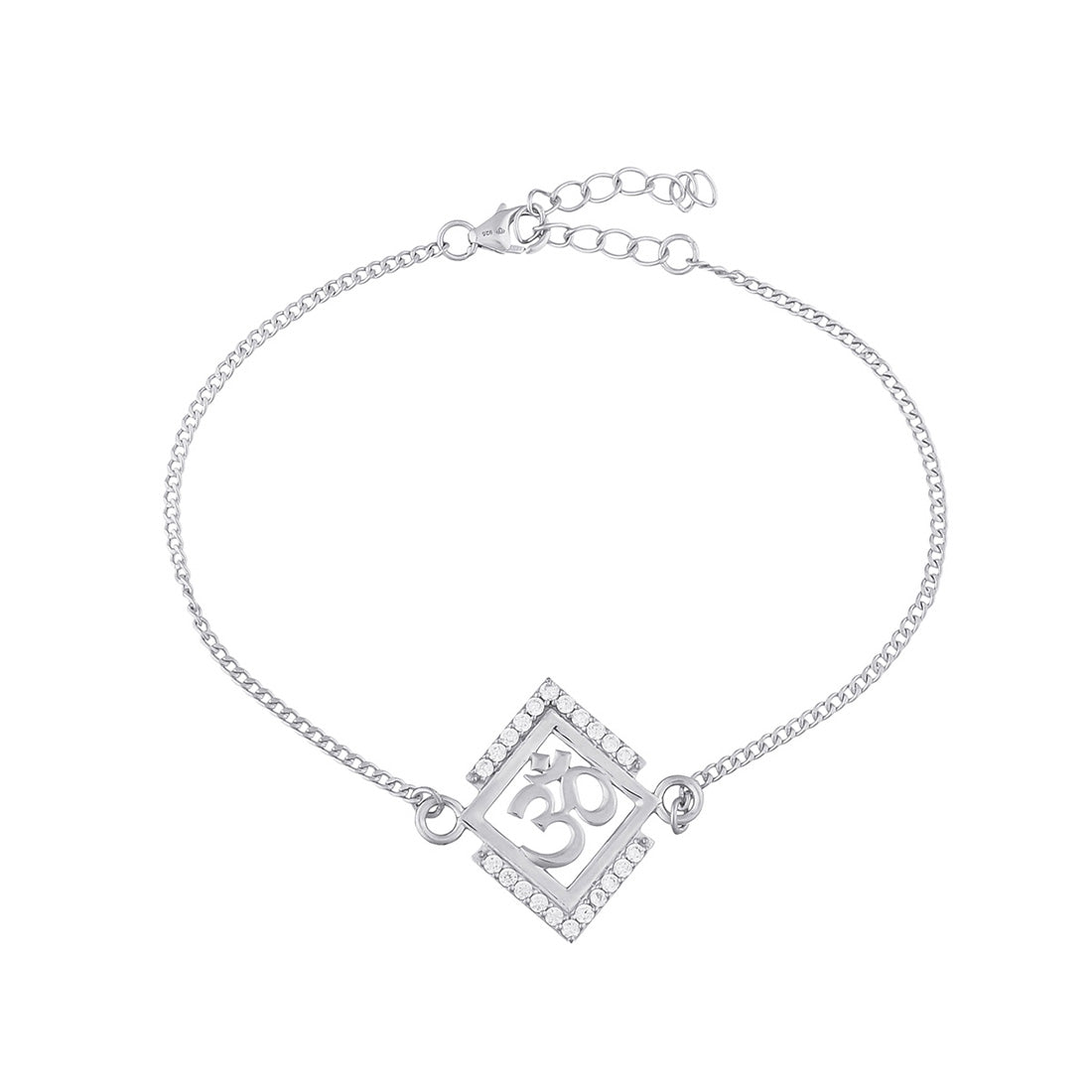 trueBrowns 925 Sterling Silver Precious OM Bracelet Rakhi