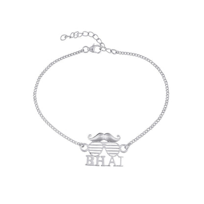 trueBrowns 925 Sterling Silver Precious BHAI Bracelet Rakhi