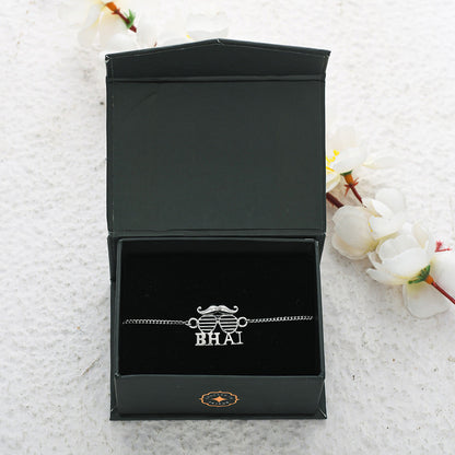 trueBrowns 925 Sterling Silver Precious BHAI Bracelet Rakhi