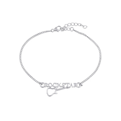 trueBrowns 925 Sterling Silver Precious ROCKSTAR Bracelet Rakhi